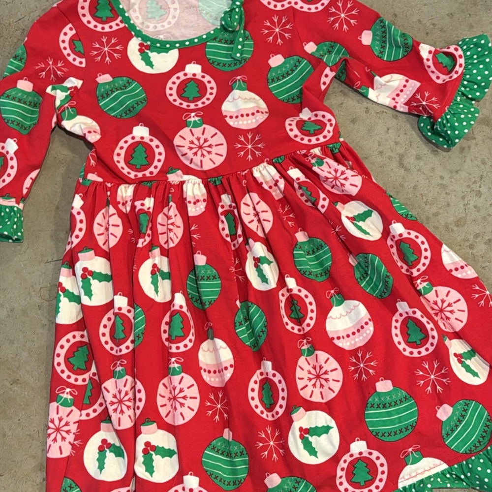 Eleanor Rose Red and Green Holiday Dress
